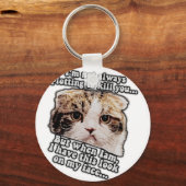 Kat-meme voor katteneigenaars en liefhebbers van k sleutelhanger (Voorkant)
