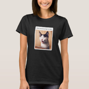 Kat-meme wanneer iemand taart voor me meebrengt t-shirt