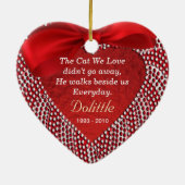 Kat Memorial Heart Shaped Ornament - CHRISTMAS (Achterkant)