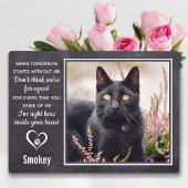Kat Memorial Pet Loss Paw Print Heart Foto Fotoplaat