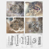 Kat Memorial Pet Loss Photo Collage Fleece Deken (Voorkant)