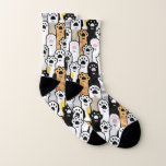 Kat-mengelingen Sokken<br><div class="desc">Cute Mix Cat Paws Socks</div>