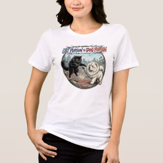 Kat Mens VS Hond Mens: De Ultieme Fluff Strijd Tri-Blend Shirt