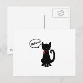 Kat Meow Briefkaart (Voorkant / Achterkant)