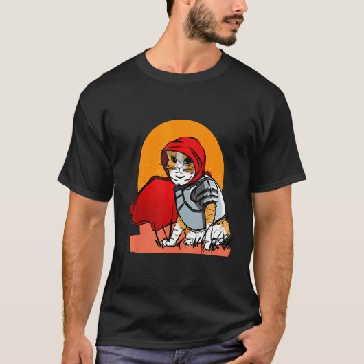 Kat  Meow Heldenridder T-shirt (Voorkant)