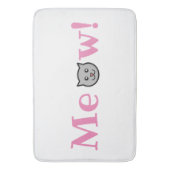 Kat Meow Pink Grey Animal Mat (Voorkant Verticaal)