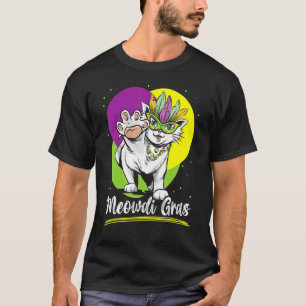 Kat  Meowdi Gras  Carnaval van New Orleans T-shirt