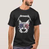 Kat Meowica, 4e juli Amerikaanse vlag T-shirt (Voorkant)