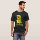 Kat Meowysaurus Dinosaur Kostuum Trex Moeder Vader T-shirt (Voorkant volledig)