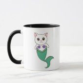 Kat Mermaid Purrmaid Kat Meow Coffee Mok (Links)