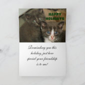 KAT, MERRY CHRISTMAS, MIJN VRIEND Kaart (Binnen)