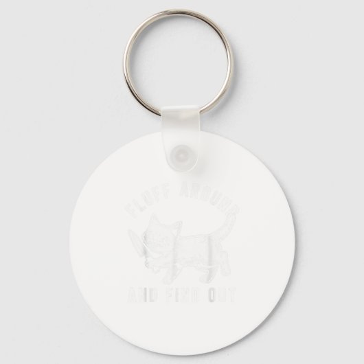 Kat Mes Pluizen Rond En Ontdek _1 Sleutelhanger (Voorkant)