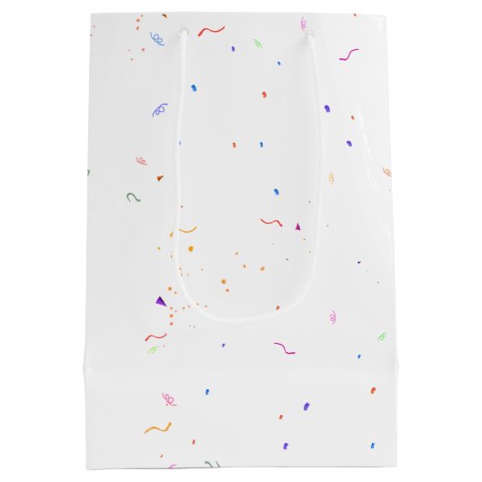 Kat met 30e Verjaardag Ballon Medium Cadeauzakje (Achterkant)