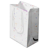 Kat met 60e Verjaardag Ballon Medium Gift Bag Medium Cadeauzakje (Achterkant Gekanteld)