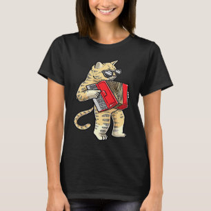 Kat Met Accordeon Accordeonist Muzikant Accordeon T-shirt