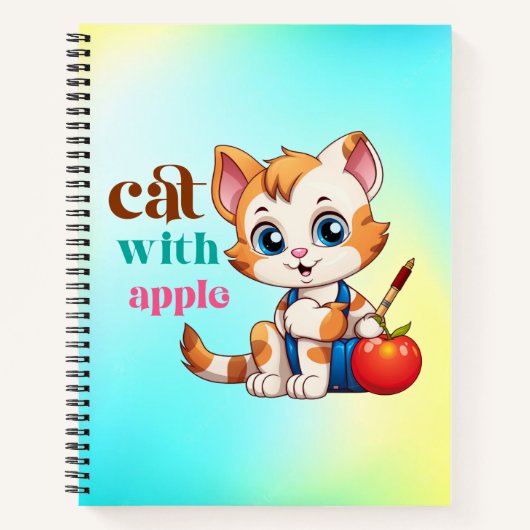 Kat Met Appel-85242 Notitieboek (Voorkant)