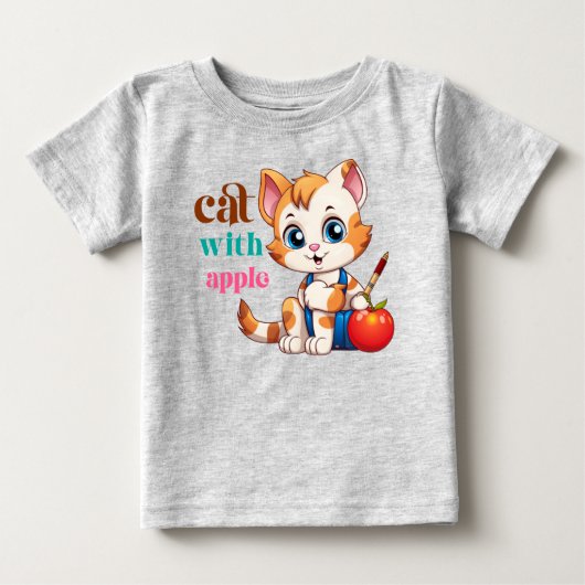 Kat met Apple-85242 (Voorkant)