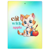 Kat met Apple-85242 Klembord (Achterkant)