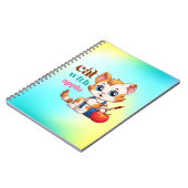 Kat met Apple-85242 Notitieboek (Linkerzijde)
