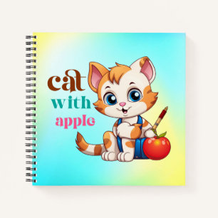 Kat met Apple-85242 Notitieboek