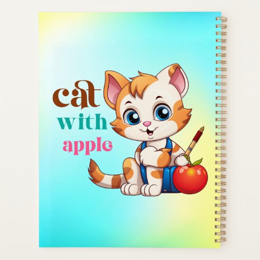 Kat met Apple-85242 Planner (Achterkant)