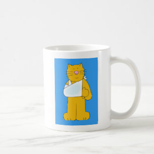 Kat met arm in een sling... koffiemok