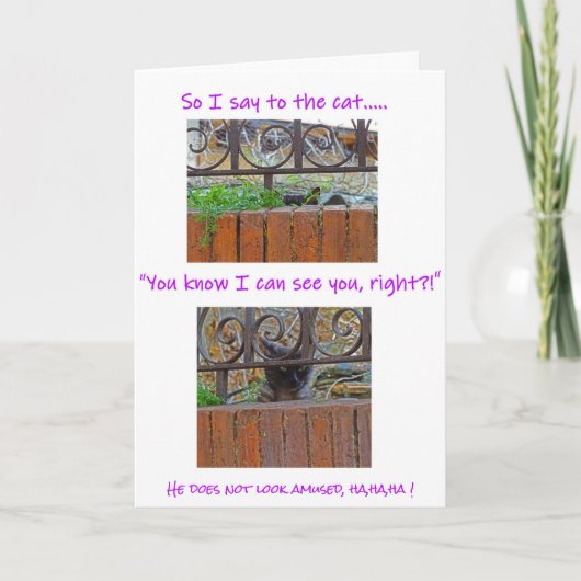 Kat met Attitude Card Kaart (Voorkant)