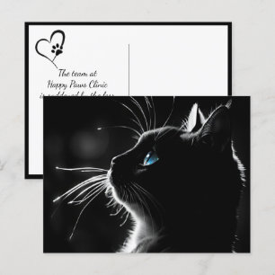 Kat met backlight gloed huisdier sympathie verlies briefkaart