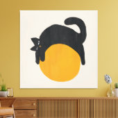 Kat met bal Canvas Afdruk (Insitu (Woonkamer))