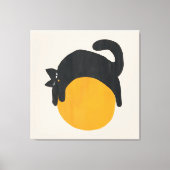 Kat met bal Canvas Afdruk (Voorkant)