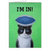 Kat met balkWenskaart (Voorkant)