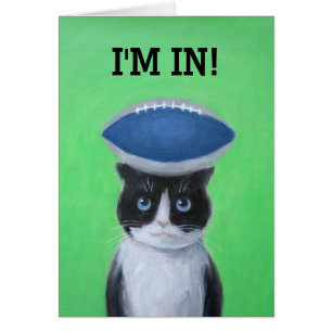 Kat met balkWenskaart