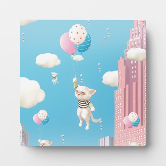 Kat met ballon fotoplaat (Voorkant)