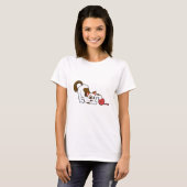 Kat met band van wol t-shirt (Voorkant volledig)