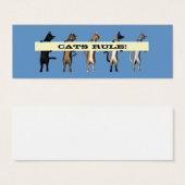 Kat met banner mini visitekaartjes (Voorkant /achterkant)