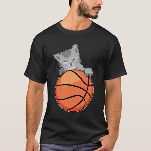 Kat met Basketball T-shirt (Voorkant)