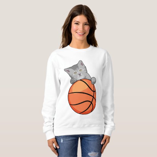 Kat met Basketball Trui (Voorkant volledig)