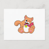 Kat met bel briefkaart (Voorkant)