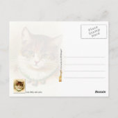 Kat met belletje briefkaart (Achterkant)