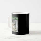 Kat Met Beweging Meme Ringen Koffiemok (Voorkant links)