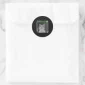 Kat Met Beweging Meme Ringen Ronde Sticker (Tas)