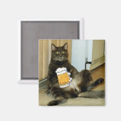 Kat met bier magneet (Voorkant / Achterkant)