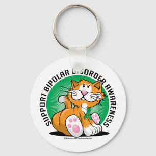 Kat met bipolaire stoornis sleutelhanger