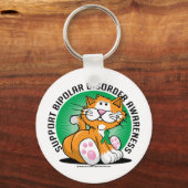 Kat met bipolaire stoornis sleutelhanger (Voorkant)