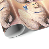 kat met blauwe poot cadeaupapier (Rol Hoek)
