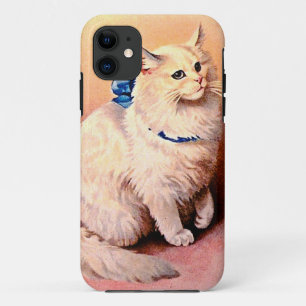  kat met blauwe poot iPhone 11 hoesje