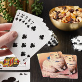  kat met blauwe poot pokerkaarten (Insitu)