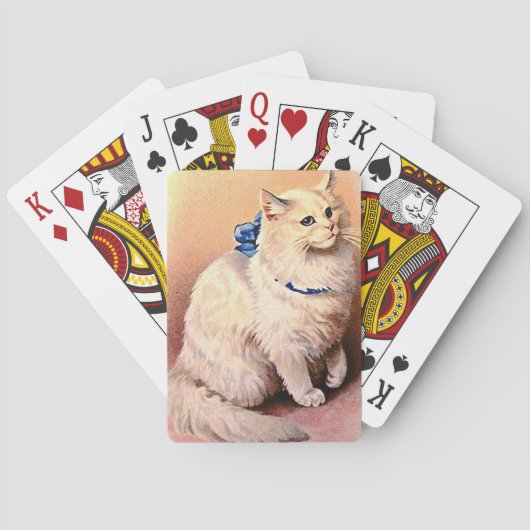  kat met blauwe poot pokerkaarten (Achterkant)