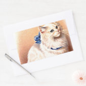  kat met blauwe poot rechthoekige sticker (Envelop)