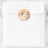  kat met blauwe poot ronde sticker (Tas)